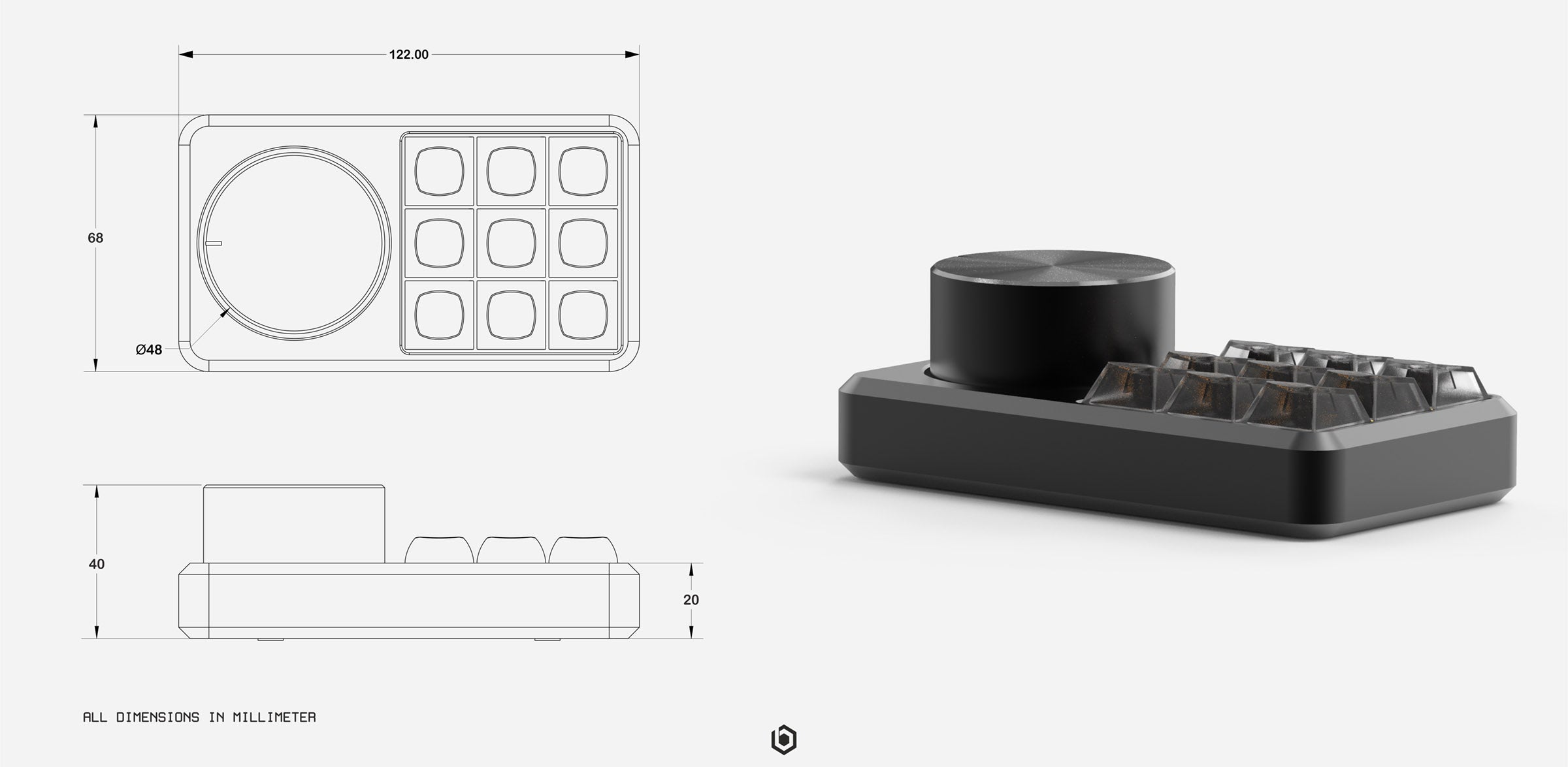 Binepad BNK9 Macropad MKYIIWGZ2T |65677|